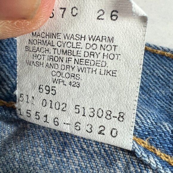 Y2K Levi's Jean Women 32x30* 515 Mid Rise Boot Cut Blue Faded Denim Tag 12M Miss - Picture 7 of 16